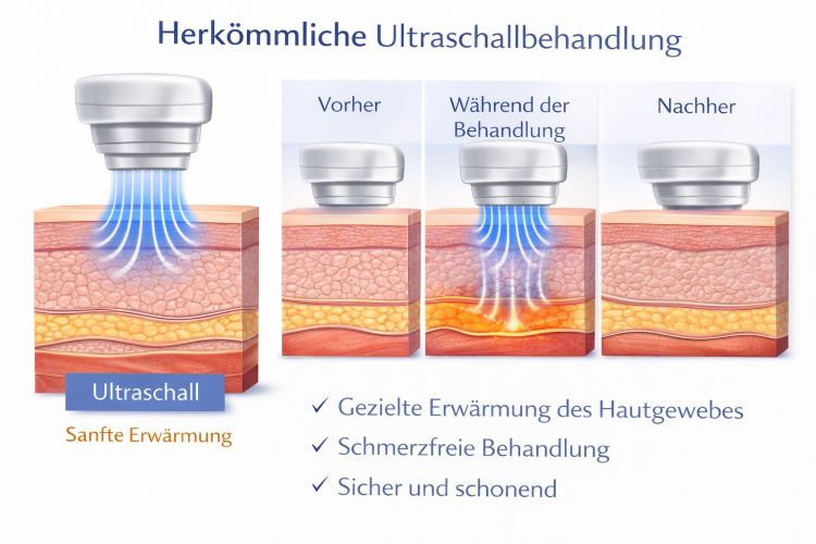 Ultraschall Gerät in der Kosmetik – Anti-Aging Wirkstoffphase