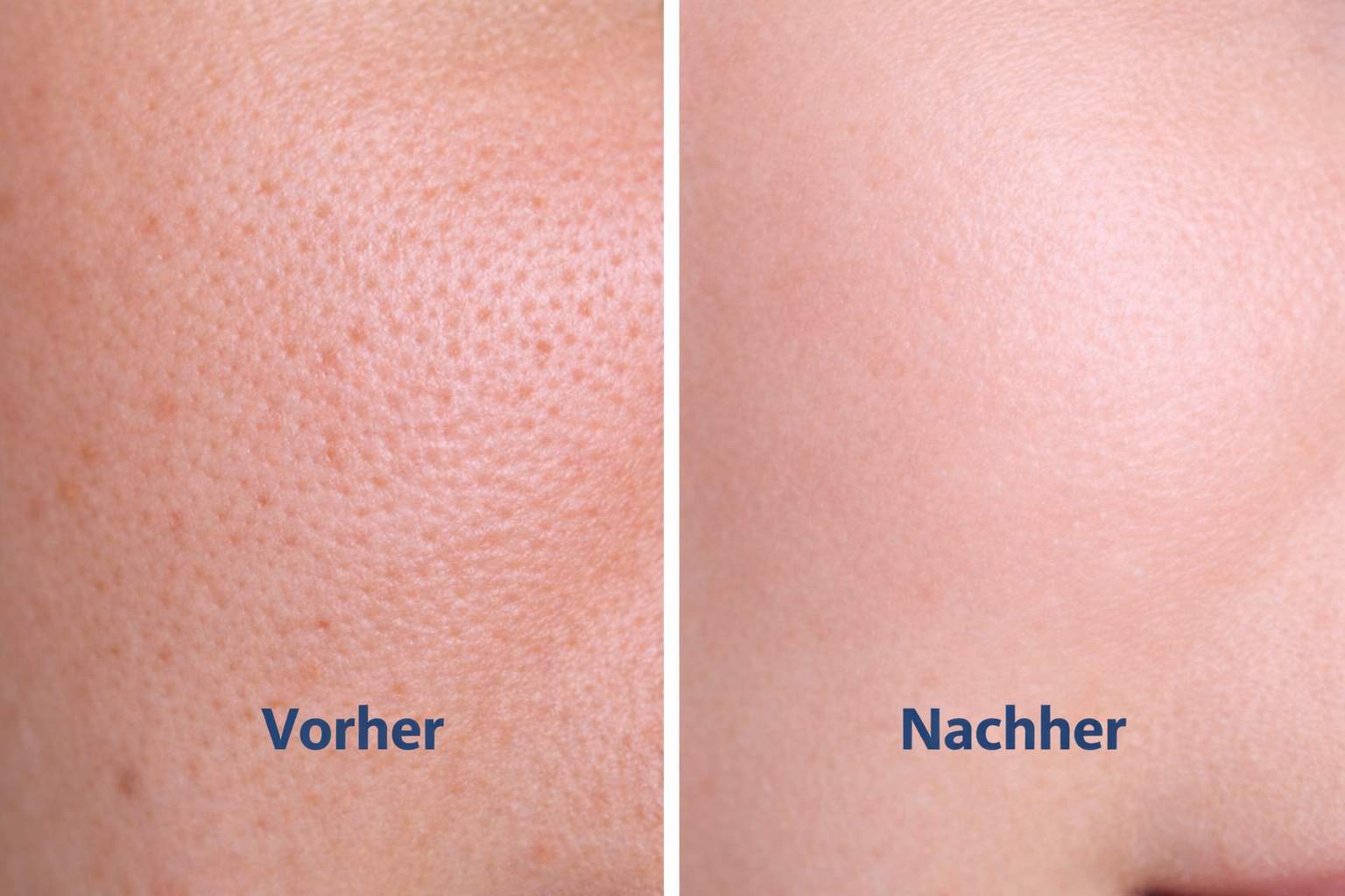 Microdermabrasion Vorher Nachher Ergebnis � verfeinerte Hautstruktur im Kosmetikstudio Wien 1020